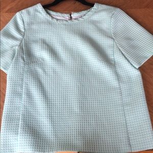 Halogen lined mint green retro top